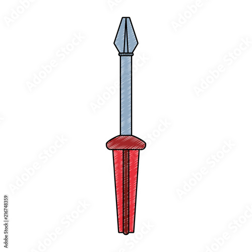 Screwdriver construction tool vector illustration graphic design