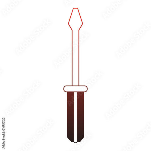 Screwdriver construction tool vector illustration graphic design
