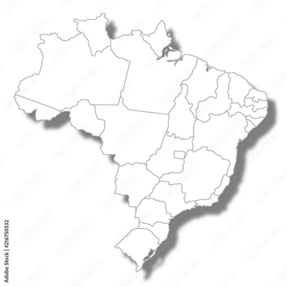 ブラジル　国　地図　アイコン 