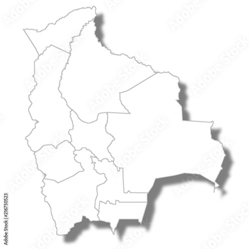 ボリビア　国　地図　アイコン 