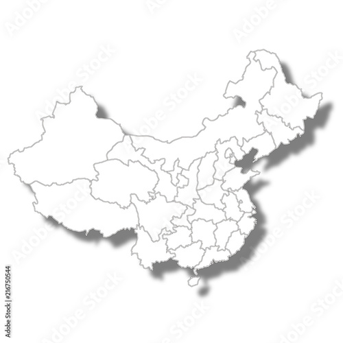 中国 国 地図 アイコン © J BOY