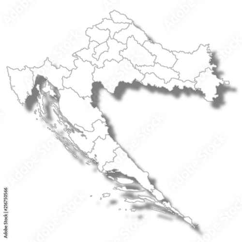 クロアチア 国 地図 アイコン 