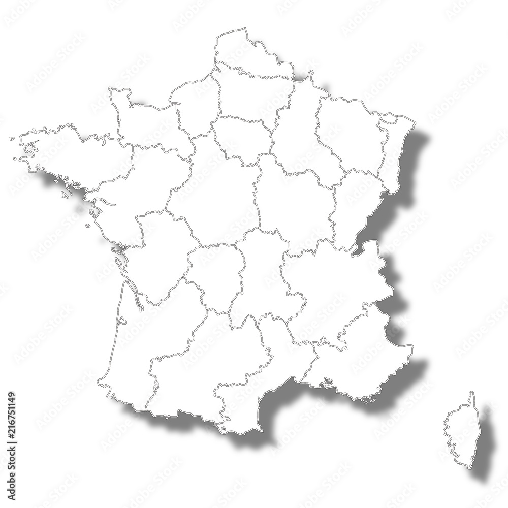 フランス　国　地図　アイコン 