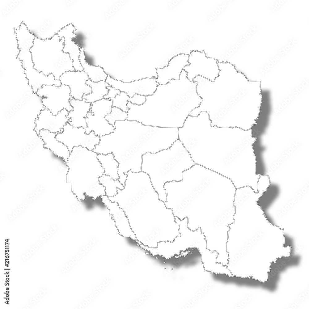 イラン　国　地図　アイコン 