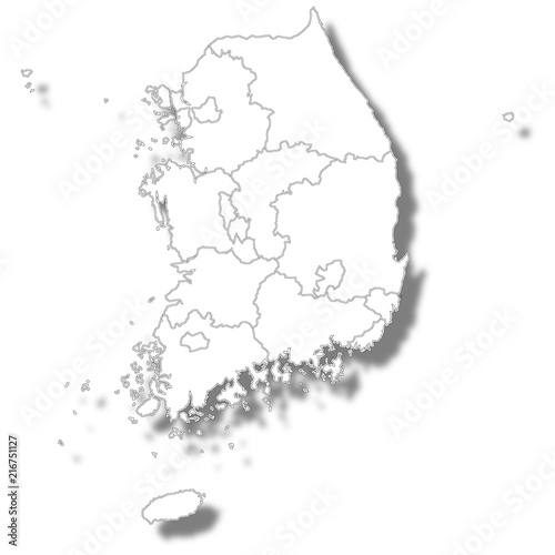 韓国　国　地図　アイコン 