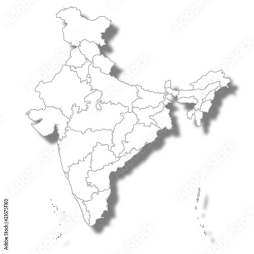 インド 国 地図 アイコン 