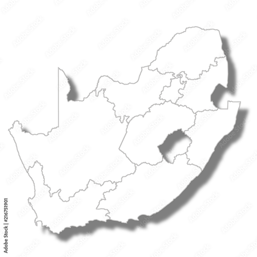 南アフリカ　国　地図　アイコン
