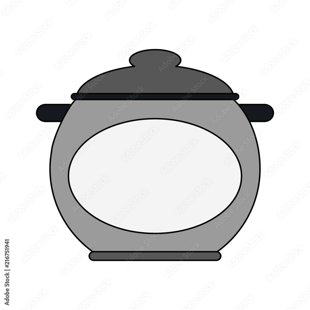 Obraz premium Kitchen pot isolated vector illustration graphic design