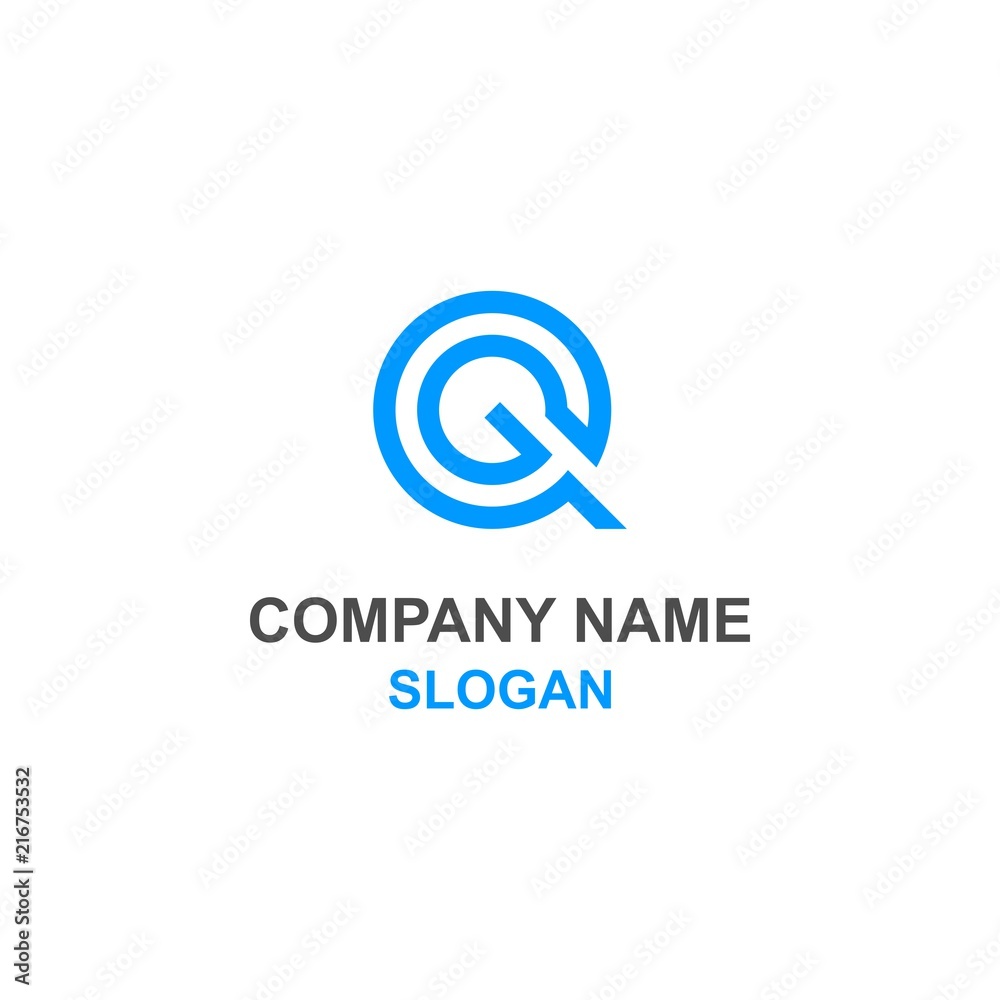 QG letter initial logo.