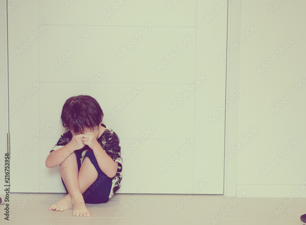 mother hit her kid, children crying, little boy cry, feeling sad, young boy  unhappy, family violence concept, selective focus and soft focus Stock  Photo | Adobe Stock