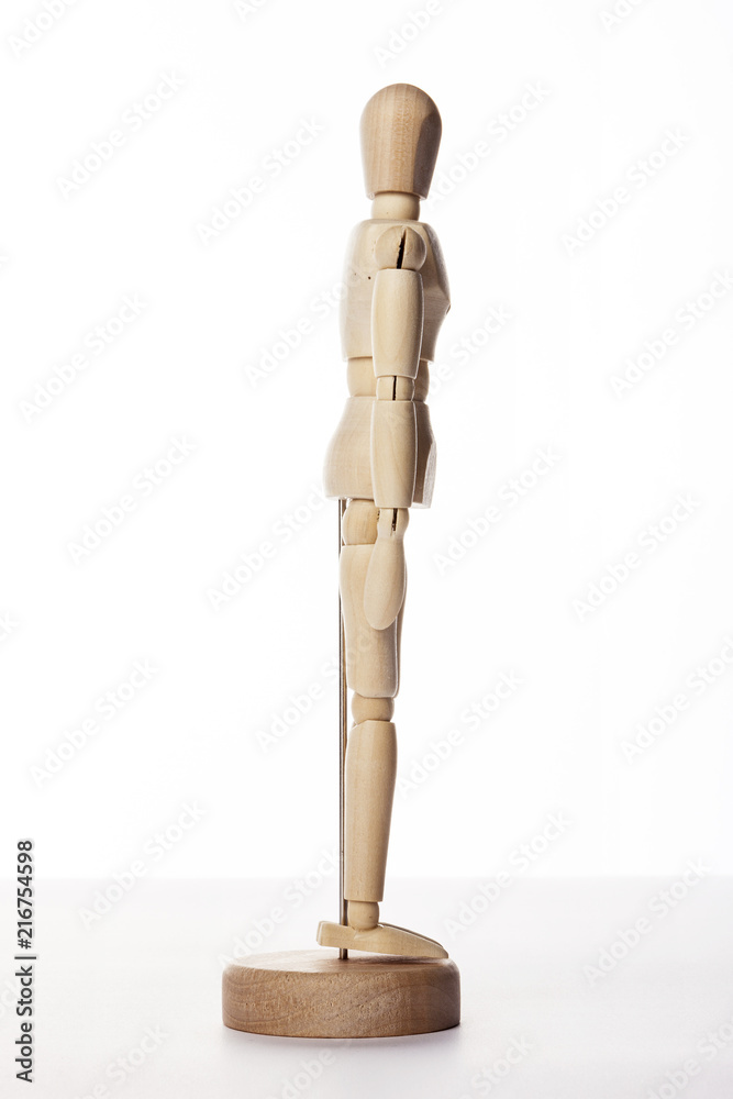 Wooden Dummy human soldier isolated white. Wooden Dummy human soldier isolated white.