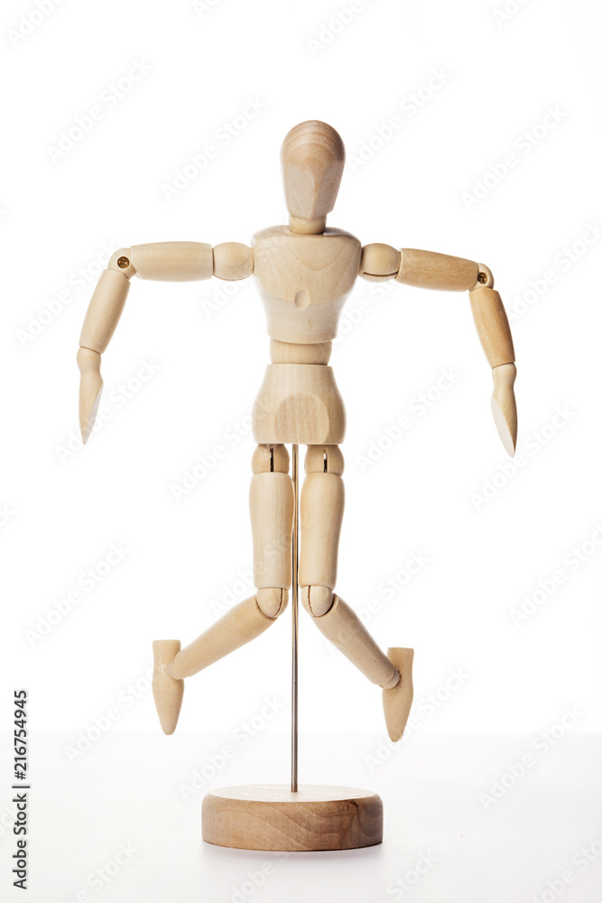 Wooden Dummy human dance isolated white. Wooden Dummy human dance isolated white.