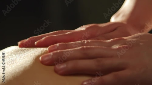 Soothing Deep Tissue Massage Therapy. Stimulating Circulation. Releasing Tight Muscles. photo