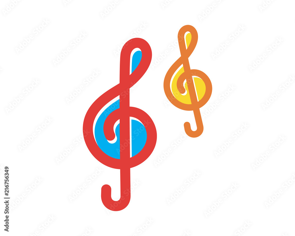 musical note melody key image vector icon logo musical note melody key image vector icon logo