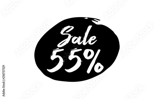 Sale 55 Percent Discount Lettering black Ink background