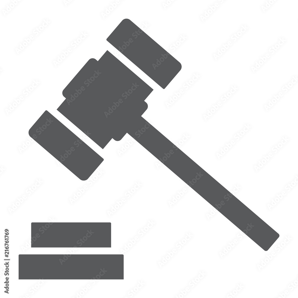 Auction hammer glyph icon, finance and banking, judge sign, vector graphics, a solid pattern on a white background, eps 10. Auction hammer glyph icon, finance and banking, judge sign, vector graphics, a solid pattern on a white background, eps 10.