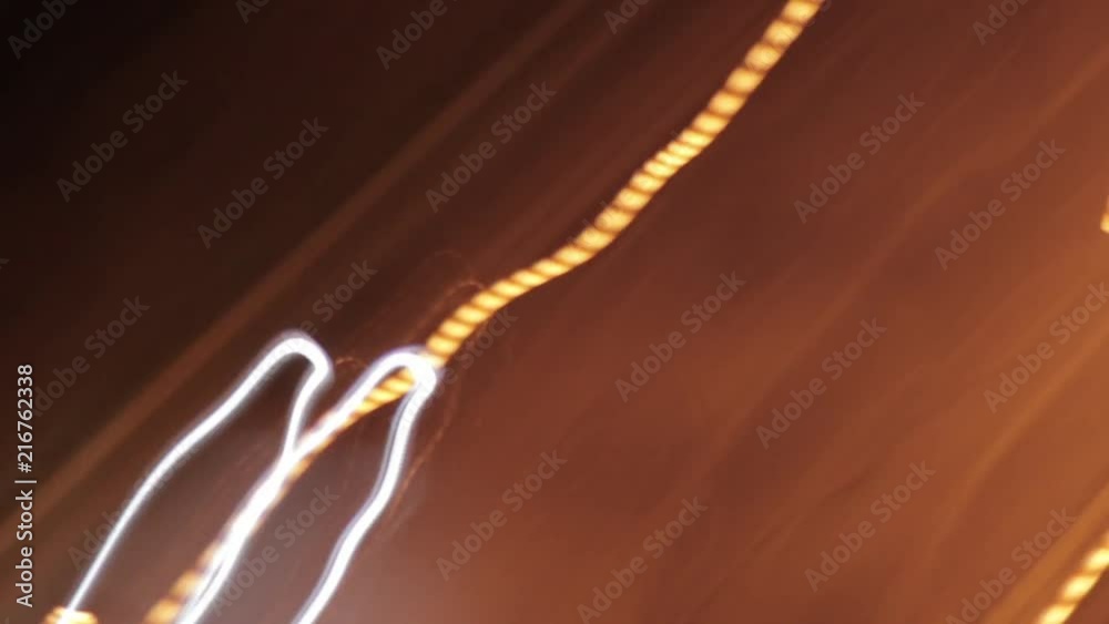 Abstract streaks of light in diagonal slow shutter timelapse