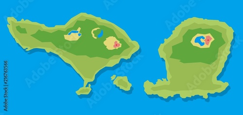 Bali & Lombok Smple Flat Map
