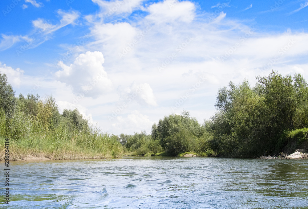 sky over river