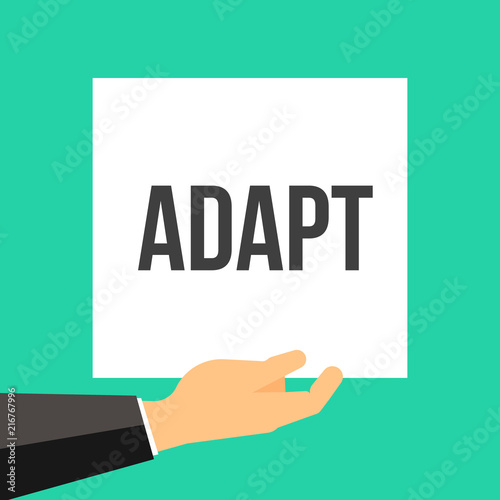 Man showing paper ADAPT text
