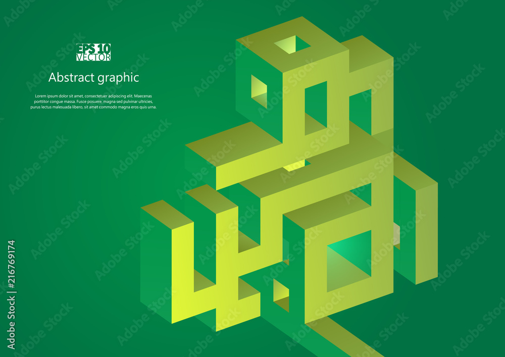 Obraz premium Abstract background with impossible figure. Eps10 vector illustration.