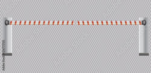 Prohibited input symbol, concept of closed path barrier not allowing cars to ride, vector illustration, isolated on transparent background. Prohibited, the concept of a closed road. Stop.