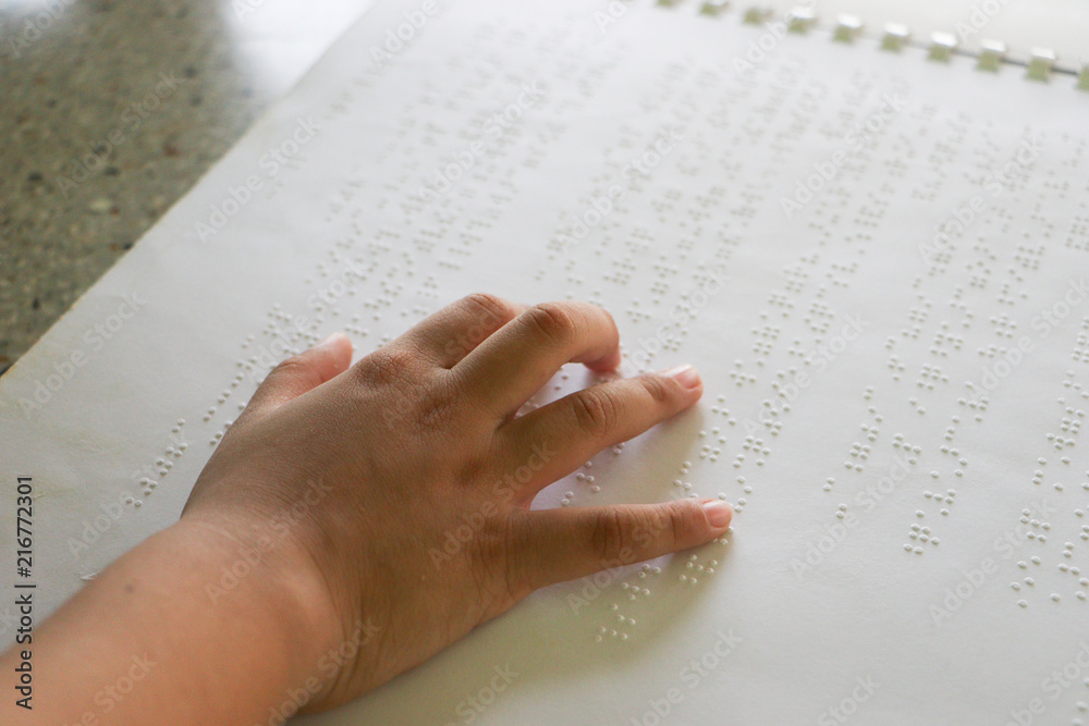 Braille is the font for the blind, invented by Louis Braille. The