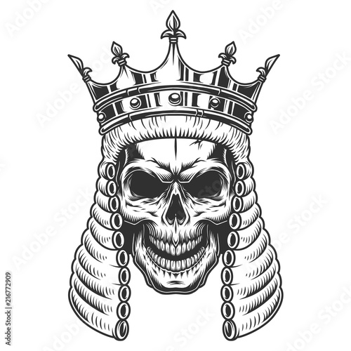 skull in the judge wig
