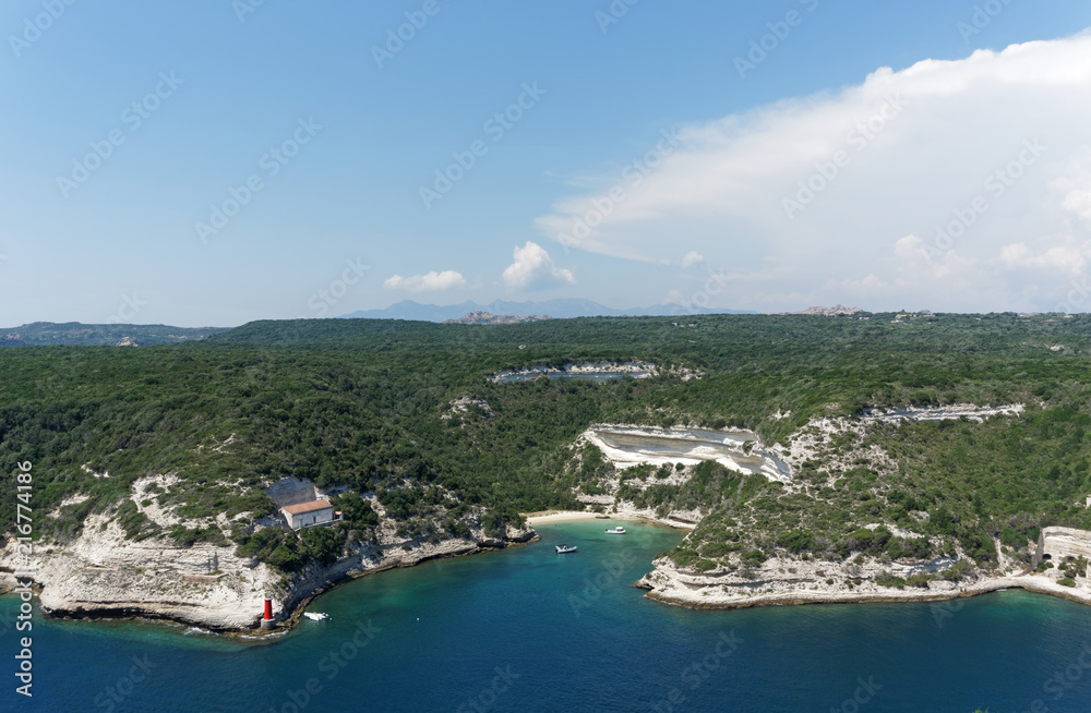 Bonifacio cliffs in Corsica island