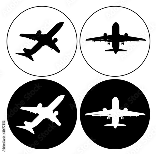 Plane icon set simple symbol for app vector eps 10