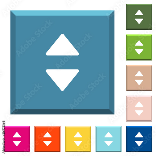 Free Download Vertical control arrows white icons on edged square buttons - GFXLoad