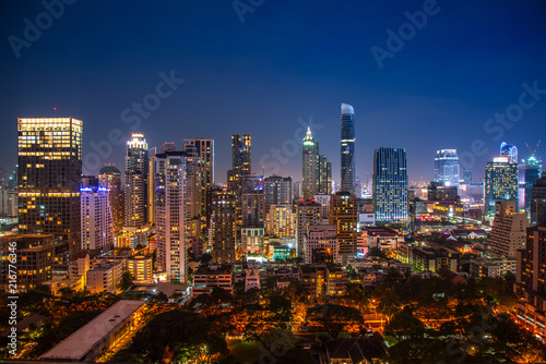 Cityscape Bangkok city of Thailand, Bangkok city central business downtown.