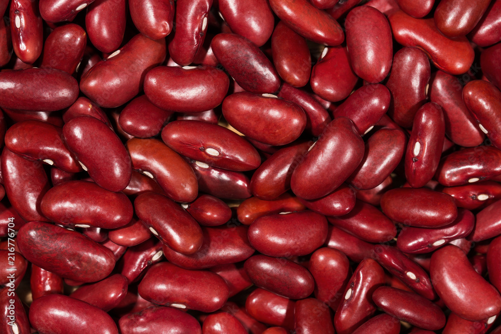 Close up red kidney bean texture background Close up red kidney bean texture background