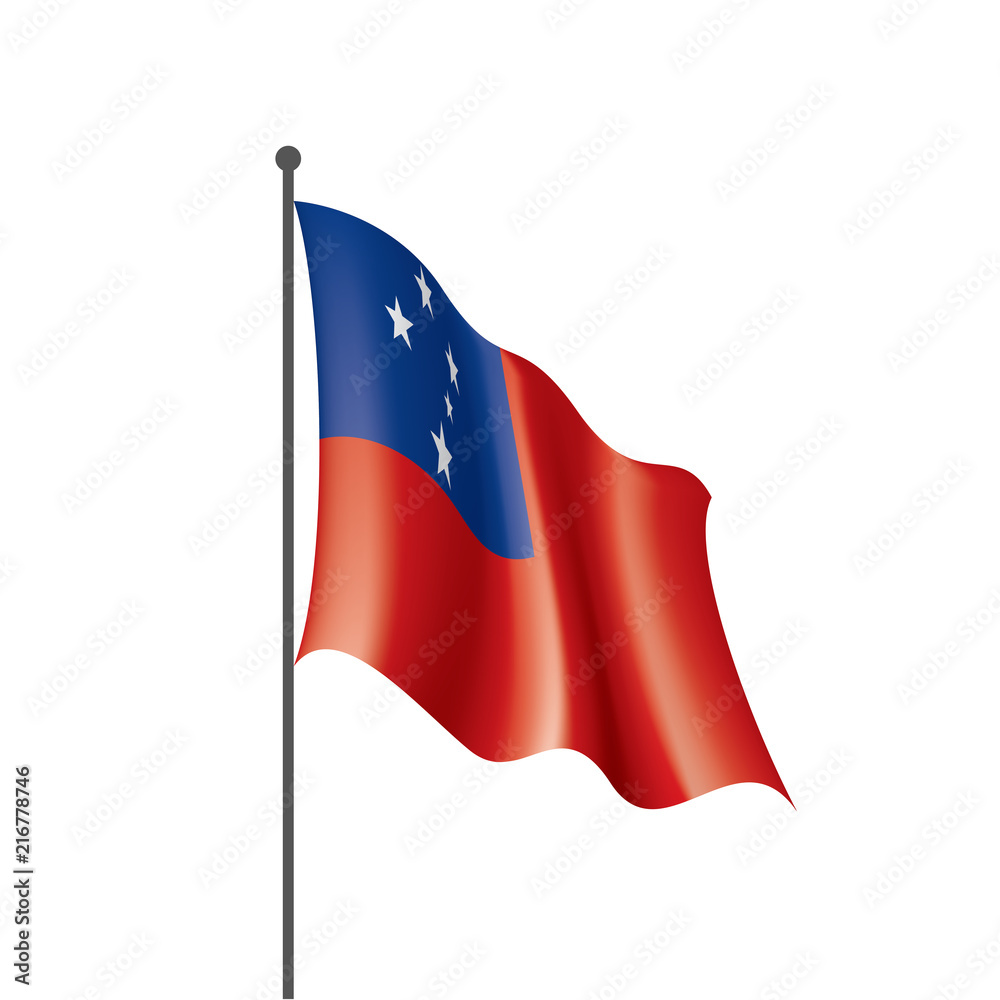 Naklejka premium Samoa flag, vector illustration