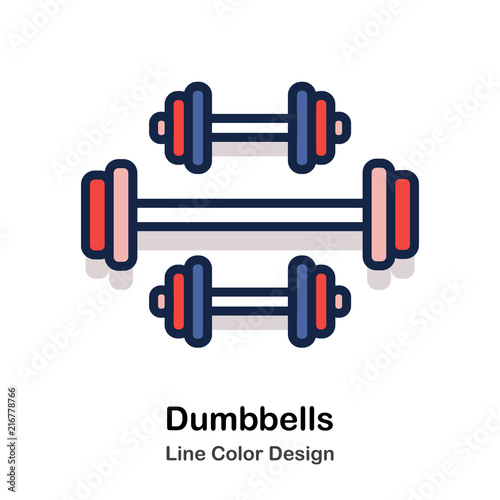 Dumbbells Line Color 