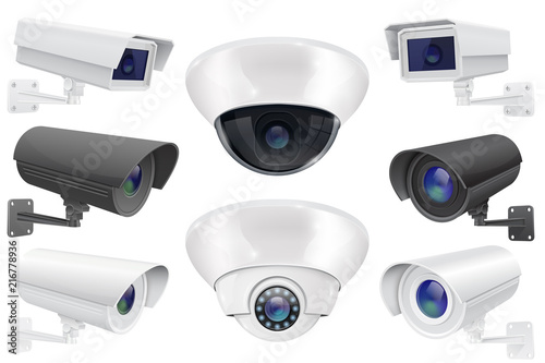 CCTV surveillance system. Collection of security camera