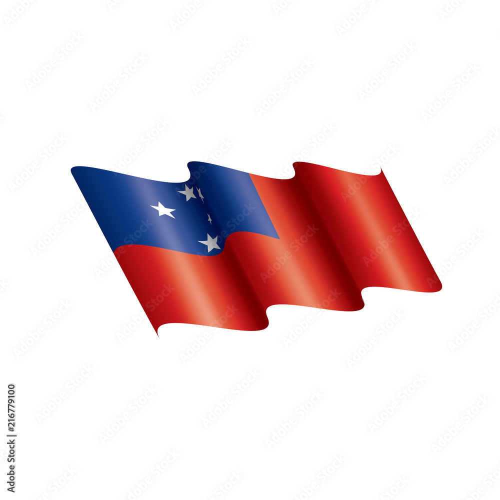 Samoa flag, vector illustration Samoa flag, vector illustration