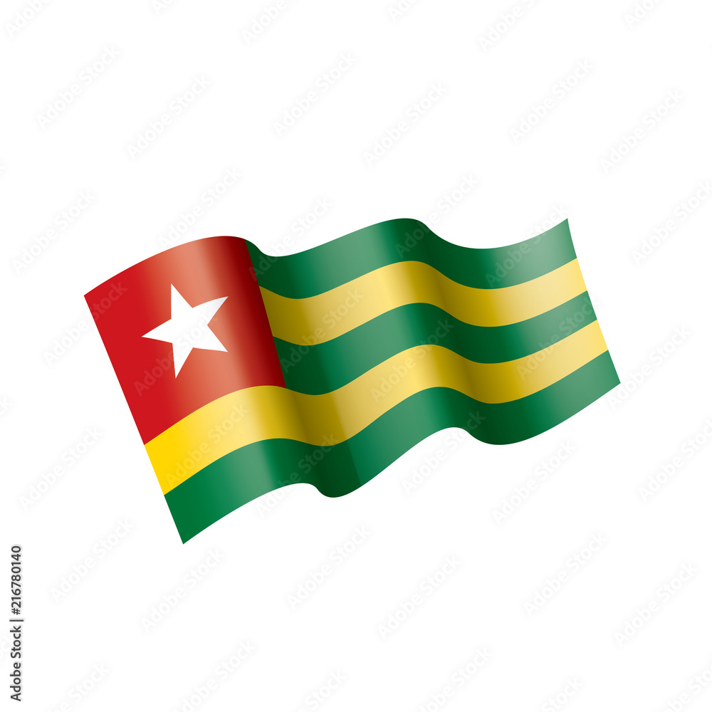 Fototapeta premium togo flag, vector illustration