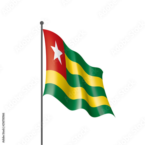 togo flag, vector illustration