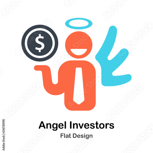Angel Investor Flat Illustration