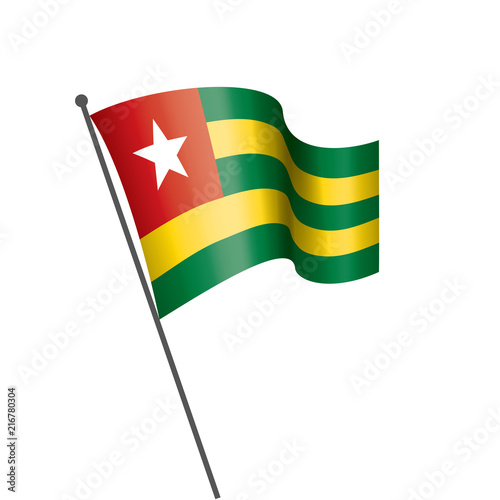 togo flag, vector illustration