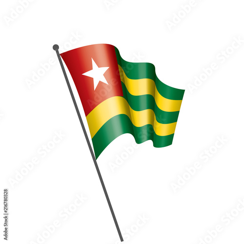 togo flag, vector illustration
