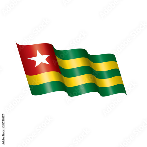 togo flag, vector illustration