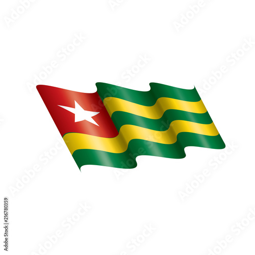 togo flag, vector illustration