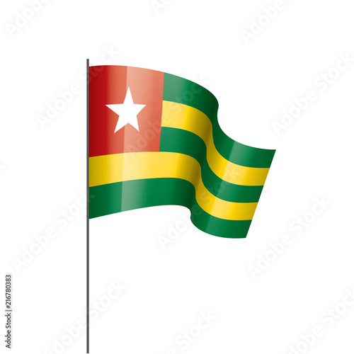 togo flag, vector illustration