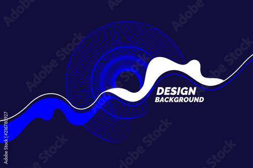 Organic forms with dynamic waves and lines on a dark background.