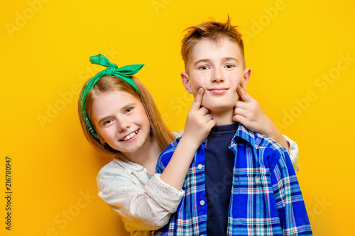 two emotional children