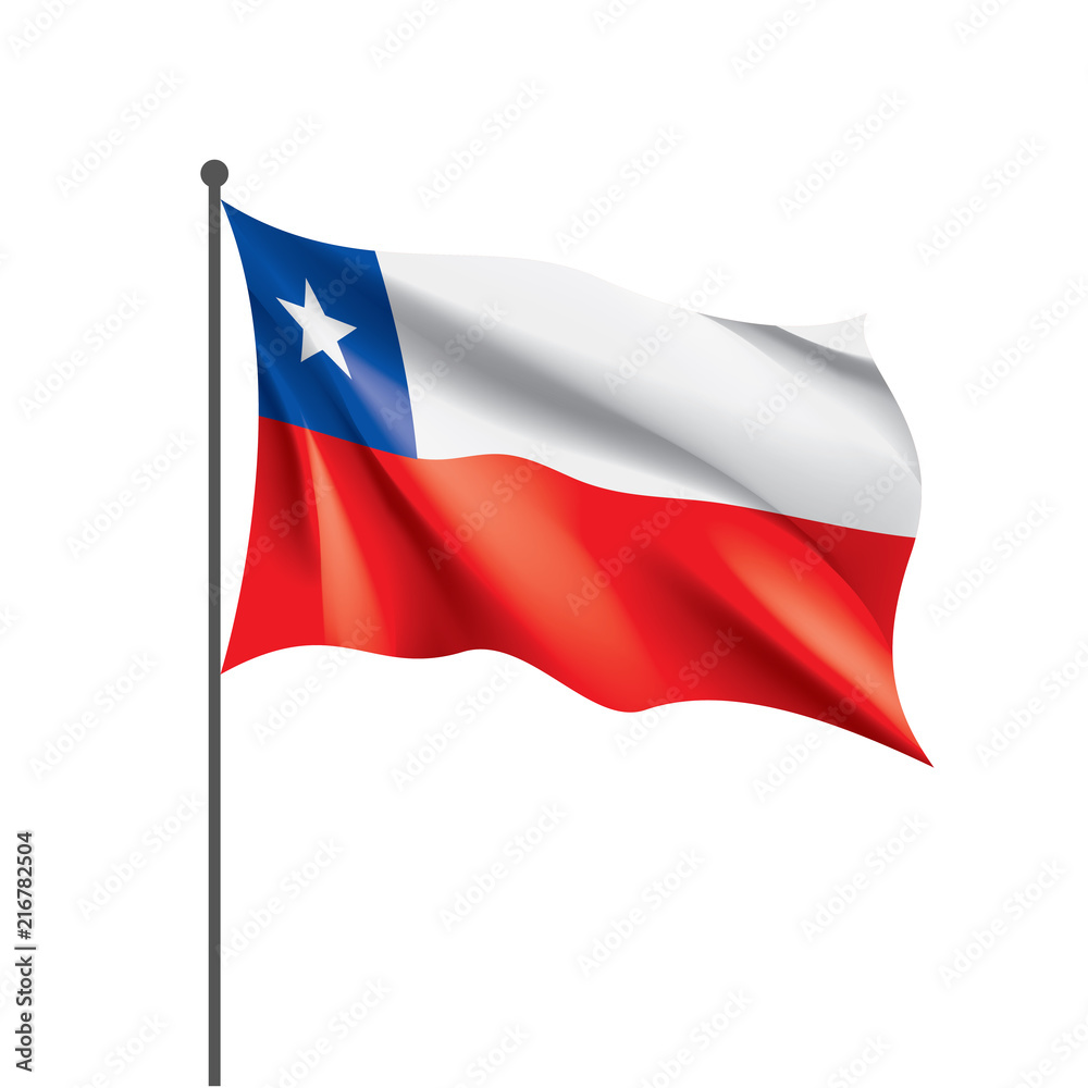Chile flag, vector illustration Chile flag, vector illustration