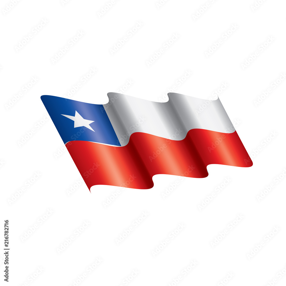 Chile flag, vector illustration Chile flag, vector illustration