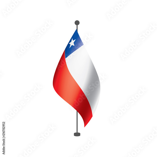 Chile flag, vector illustration